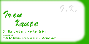 iren kaute business card